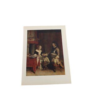 Vintage Gerard Terborch Print The Gallant 93665